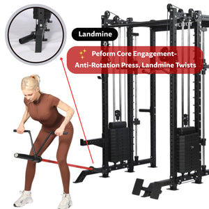 All-in-One Smith Machine + Cable Crossover with 70KG stacks– 2.0mm Modular Power Rack System