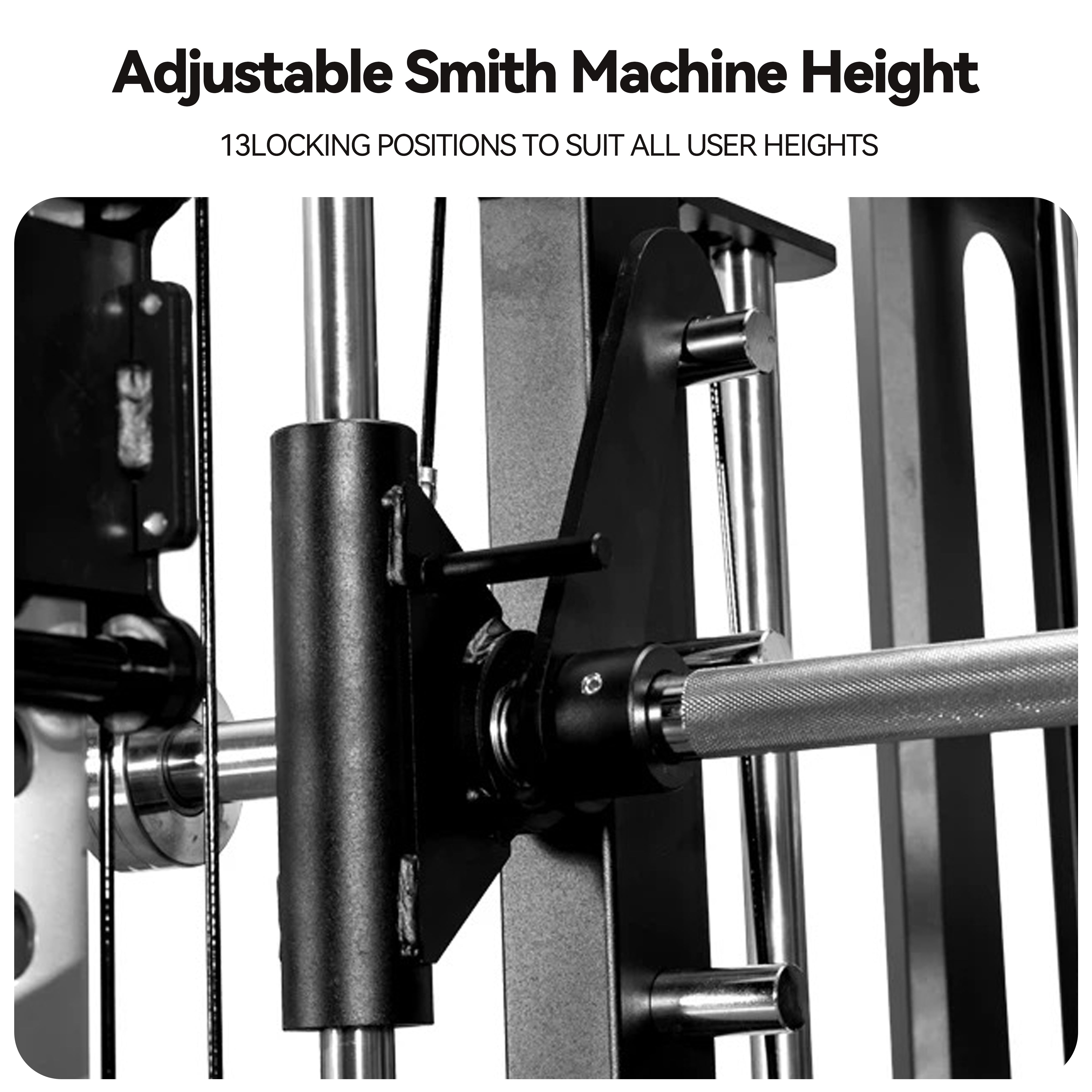 All-in-One Smith Machine Cable Crossover – Pin-Loaded Strength Trainer for Home & Commercial Gym