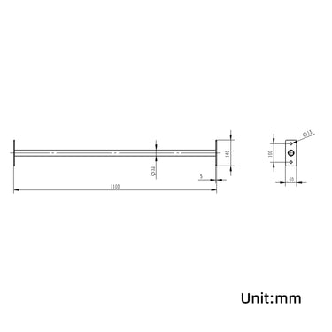 2.0mm Single Pull Up Bar/Chin up bar for 18mm bore