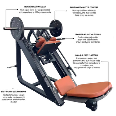 Preorder OLI JOY Premium 45° Leg Press & Hack Squat Bundle with 150KG Bumper Plates