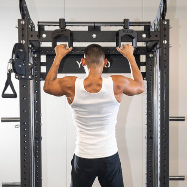 Adjustable Chin Up Bar Handle Attachment Modular Power Rack System - Oli Joy Sports 