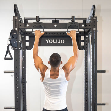Adjustable Chin Up Bar Handle Attachment Modular Power Rack System - Oli Joy Sports 