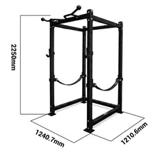Load image into Gallery viewer, Preorder Oli Joy Full Cage Power Rack with Heavy-Duty Steel Frame with 150 kg Black Bumper Plates, Barbell,Bench &amp;  Mat
