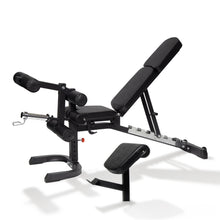 Load image into Gallery viewer, OLI JOY Adjustable Workout Bench with Bicep Curl &amp; Leg Curl Attachment
