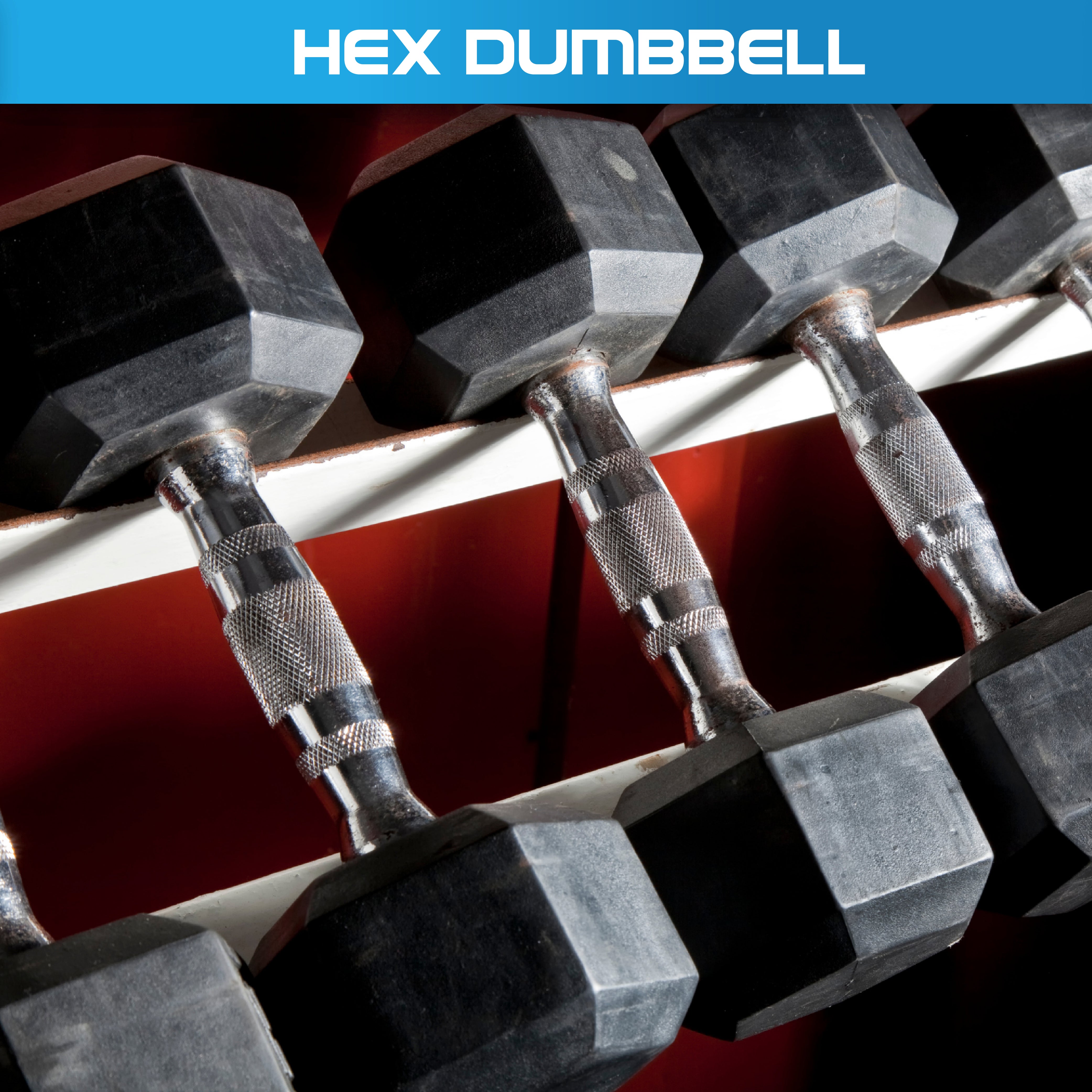 7.5kg to 22.5kg Hex Dumbbell & Storage Rack Bundle (6 pairs - 180kg) - Oli Joy Sports 