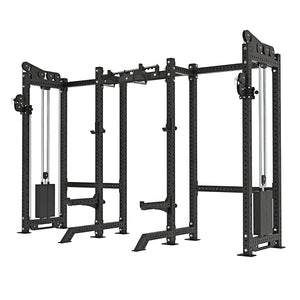 DualMax Power Rack Modular Power Rack System Pin Loaded Cable System with Adjustable Chin Up Bar