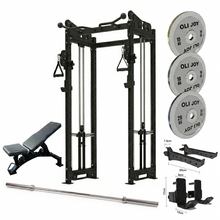 Load image into Gallery viewer, Ultimate 3.0mm Cable Crossover plate load &amp; Free Weight Training System（90kg Chrome plates weights））
