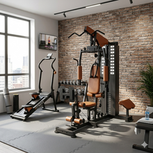Load image into Gallery viewer, Multi-Functional-Station – Pin Loaded &amp; Magnetic Vertical Stair Climber  Home gym Bundle

