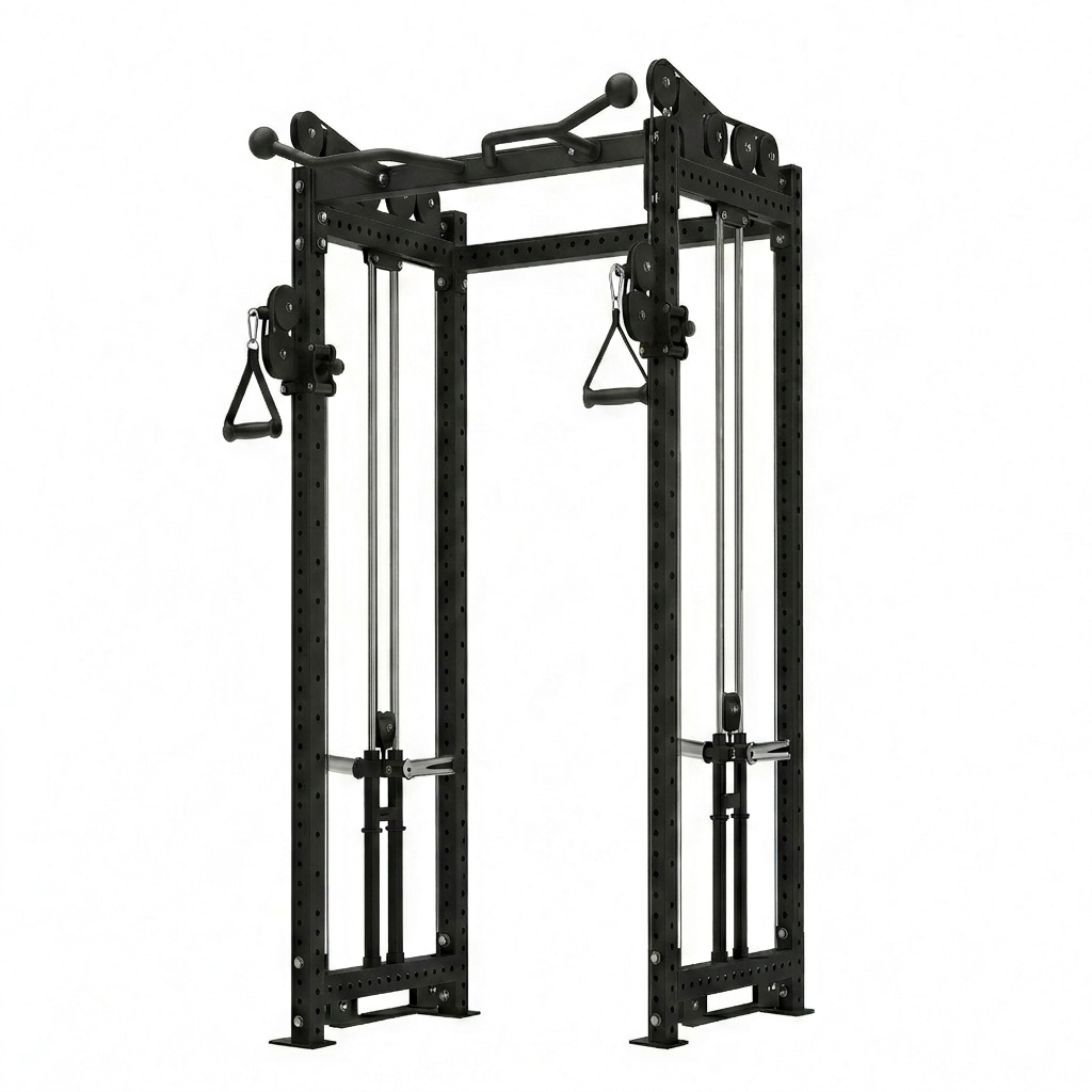 OLI JOY Plate Loaded Cable Crossover 3.0mm Power Rack with Chin-Up Bar