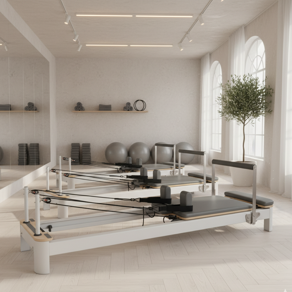 Oli Joy Premium Aluminium-Frame Pilates Reformer — Spring Resistance Machine for Home & Studio