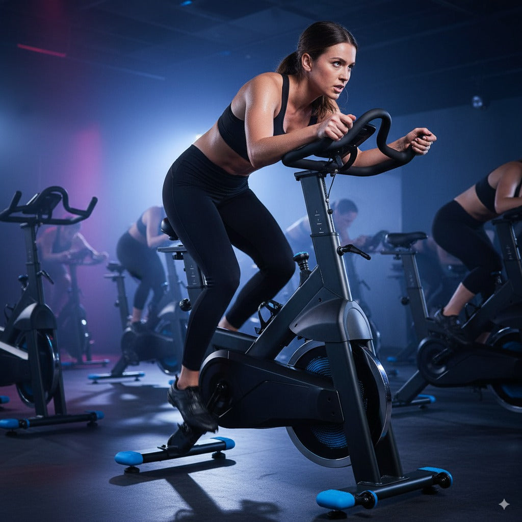 Commercial 18kg Flywheel Spin Bike with Adjustable Felt Resistance