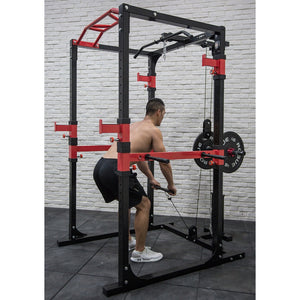 Power Rack Bundle - 150kg Colour Weight Plates, Barbell & Bench