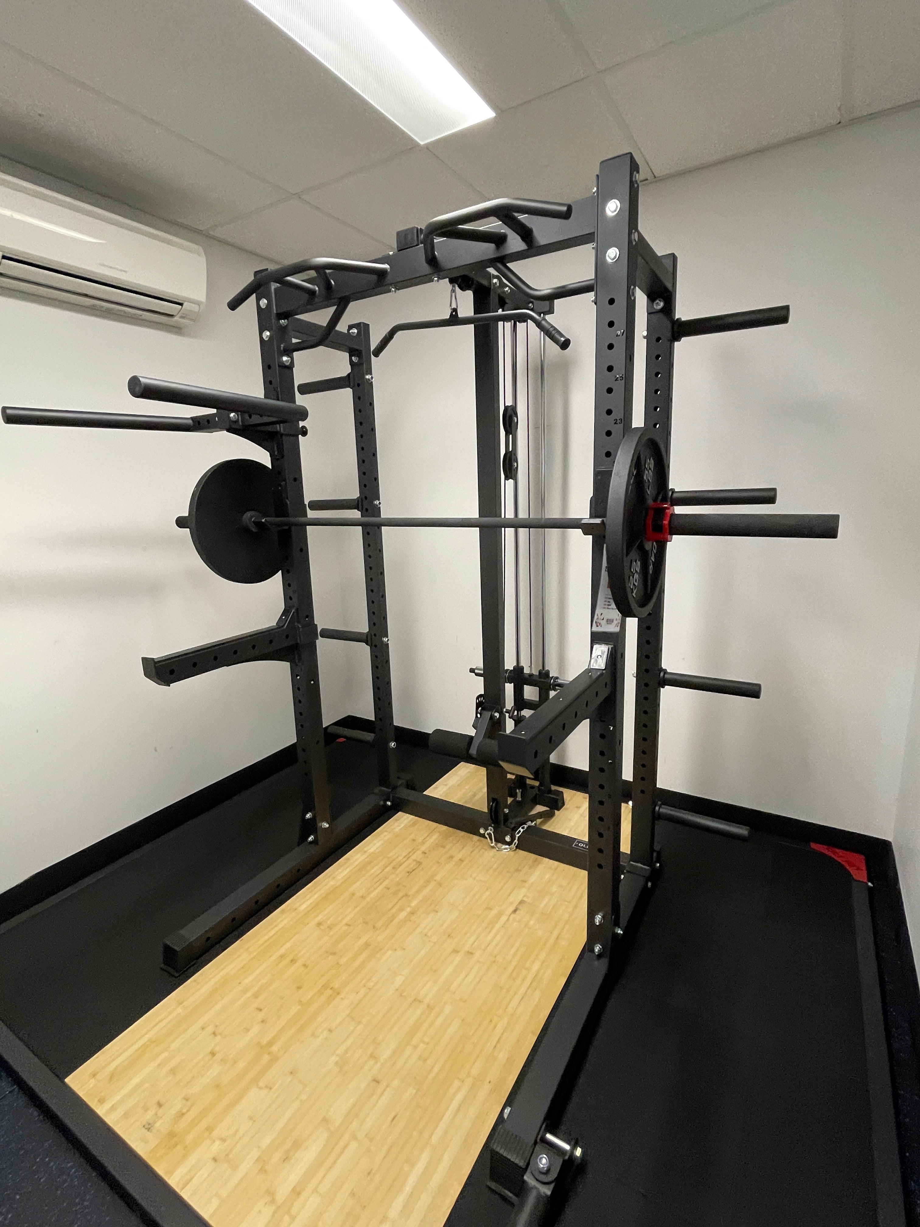 Multifunctional Squat Rack Lat Pull Down Dip Bar Chin Up Bar Landmine - Oli Joy Sports 
