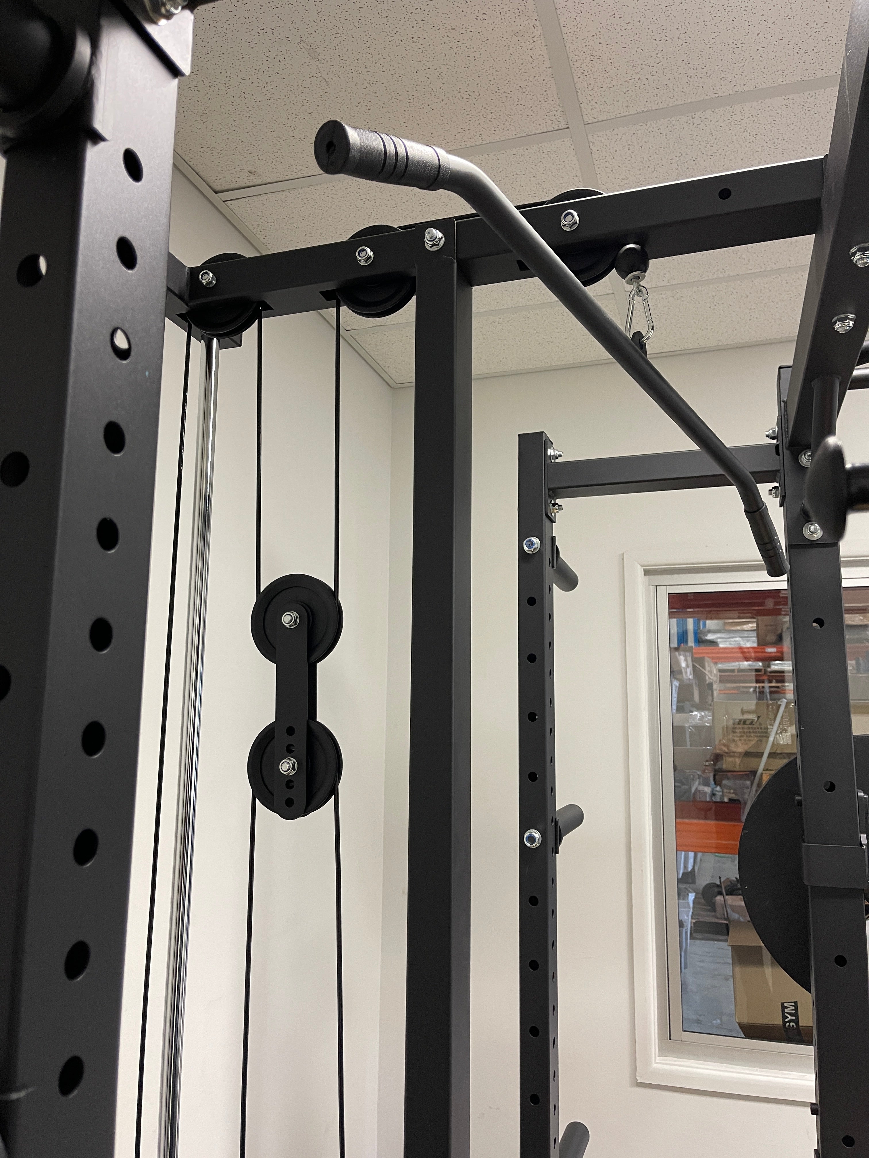 Multifunctional Squat Rack Lat Pull Down Dip Bar Chin Up Bar Landmine - Oli Joy Sports 