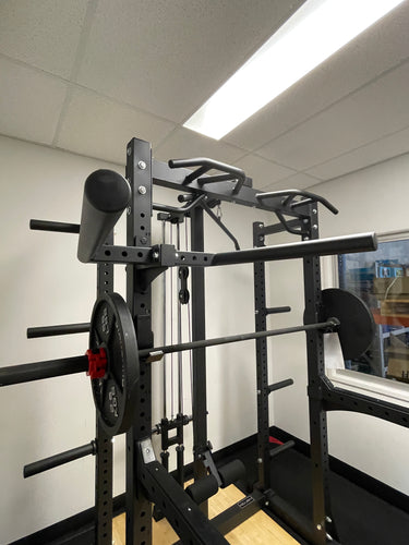 Multifunctional Squat Rack Lat Pull Down Dip Bar Chin Up Bar Landmine - Oli Joy Sports 
