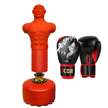 Load image into Gallery viewer, Silicone Skin Free-Standing Human BOB Boxing Punching Dummy Bag + Boxing Glove Bundle
