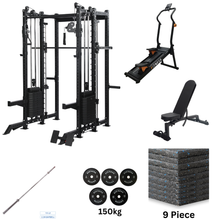 Load image into Gallery viewer, Oli Joy 8019 Ultimate Elite Bundle – All-in-One Smith Machine with 140 kg Stacks &amp; Magnetic Vertical Climber
