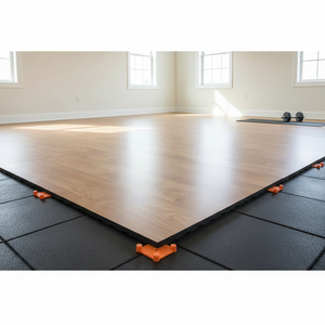 Wood-Grain PVC &Dense SBR tire granules Yoga Fitness 20mm Mat