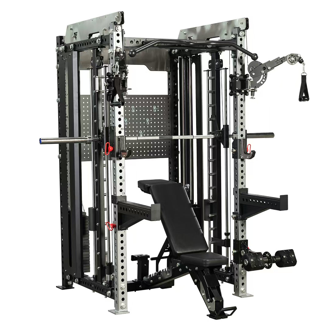 All-in-One Smith Machine Cable Crossover – Pin-Loaded Strength Trainer for Home & Commercial Gym
