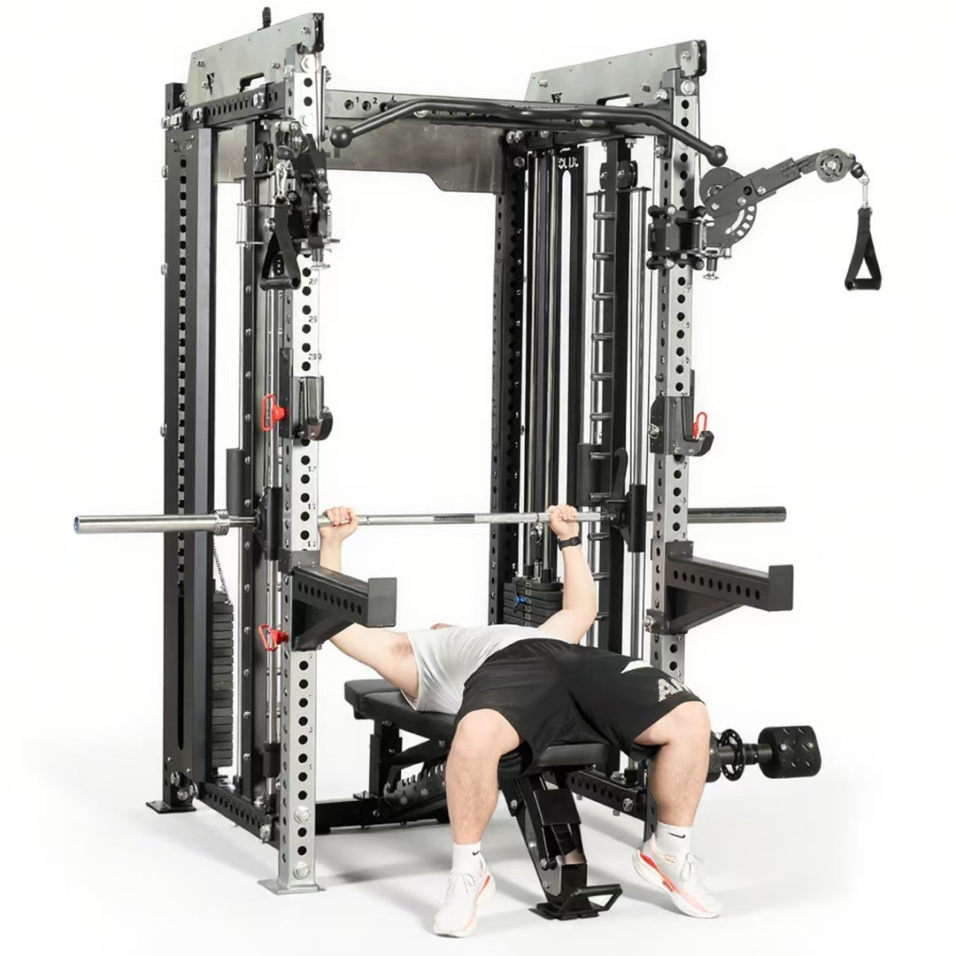 All-in-One Smith Machine Cable Crossover – Pin-Loaded Strength Trainer for Home & Commercial Gym