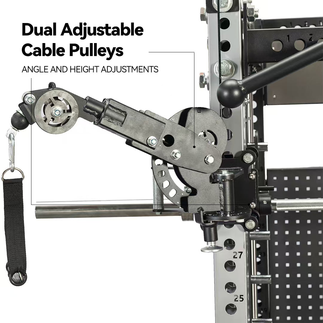 All-in-One Smith Machine Cable Crossover – Pin-Loaded Strength Trainer for Home & Commercial Gym