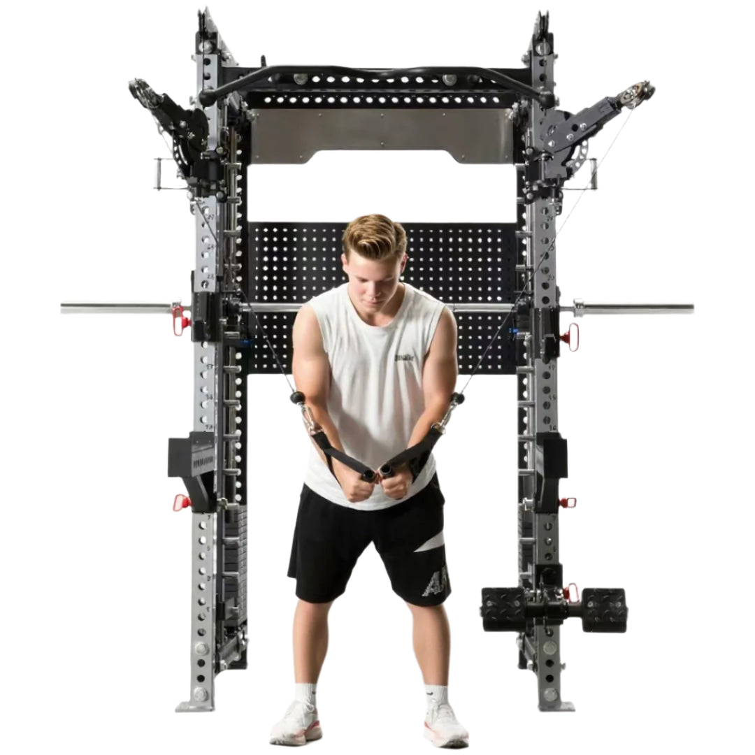 All-in-One Smith Machine Cable Crossover – Pin-Loaded Strength Trainer for Home & Commercial Gym