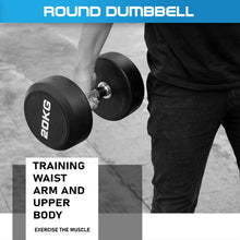 Load image into Gallery viewer, 2.5KG-40KG Commercial Grade Round Rubber Dumbbells
