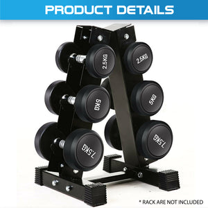 2.5KG-40KG Commercial Grade Round Rubber Dumbbells