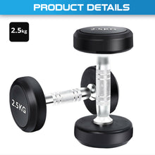 Load image into Gallery viewer, 2.5KG-40KG Commercial Grade Round Rubber Dumbbells
