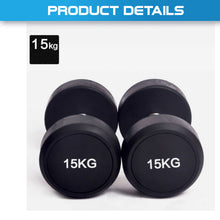 Load image into Gallery viewer, 2.5KG-40KG Commercial Grade Round Rubber Dumbbells
