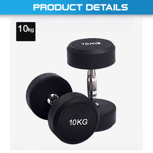5kg to 15kg Round Dumbbell & Storage Rack Bundle (3 pairs - 60kg)