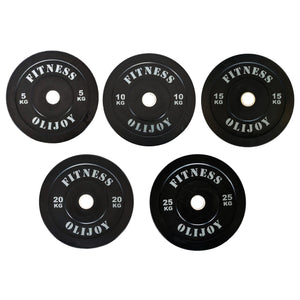 150kg Black Bumper Plates Bundle (5/10/15/20/25) - Oli Joy Sports 