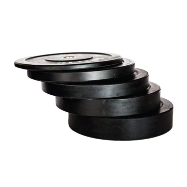 150kg Black Bumper Plates Bundle (5/10/15/20/25) - Oli Joy Sports 