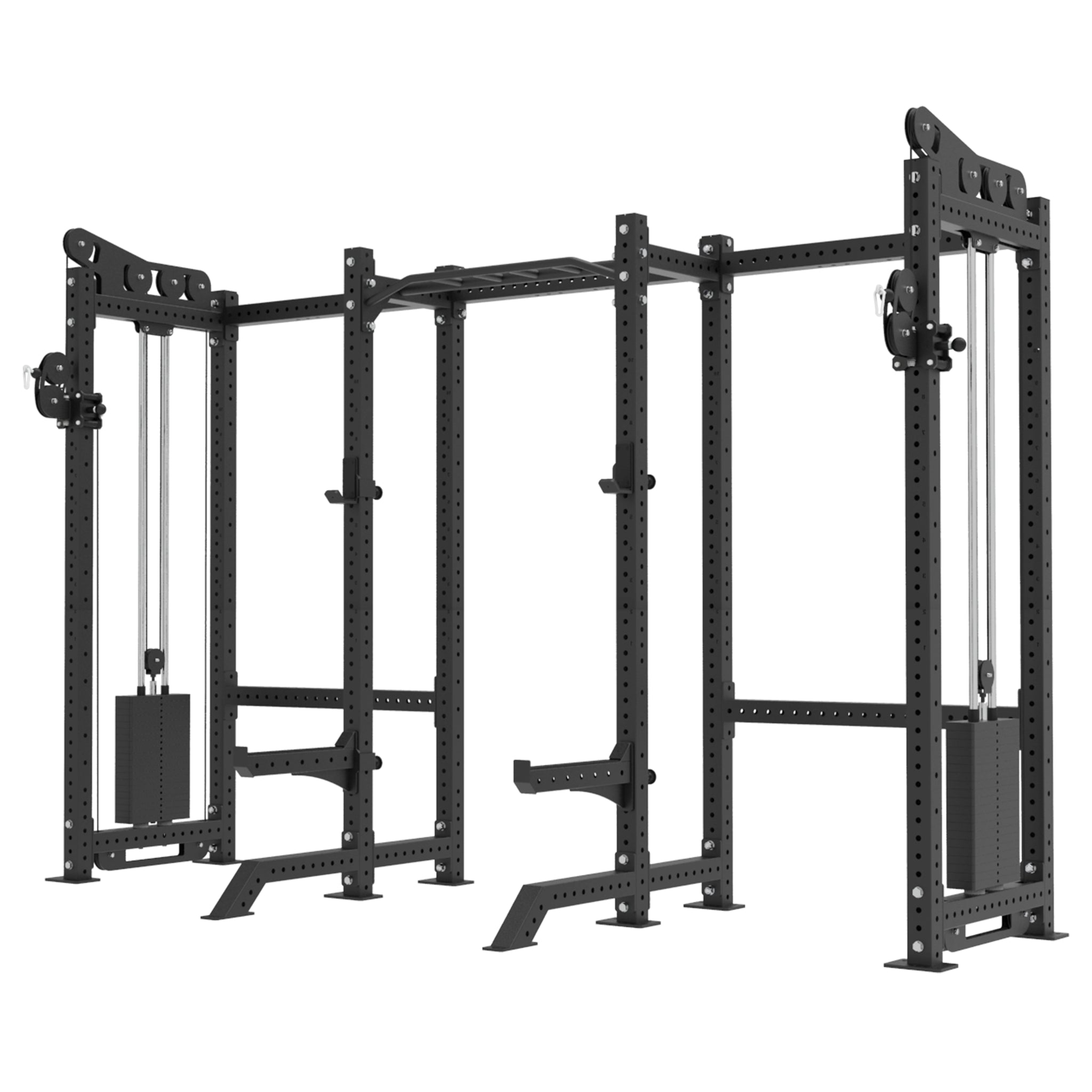 DualMax Power Rack Modular Power Rack System Pin Loaded Cable System - Oli Joy Sports 