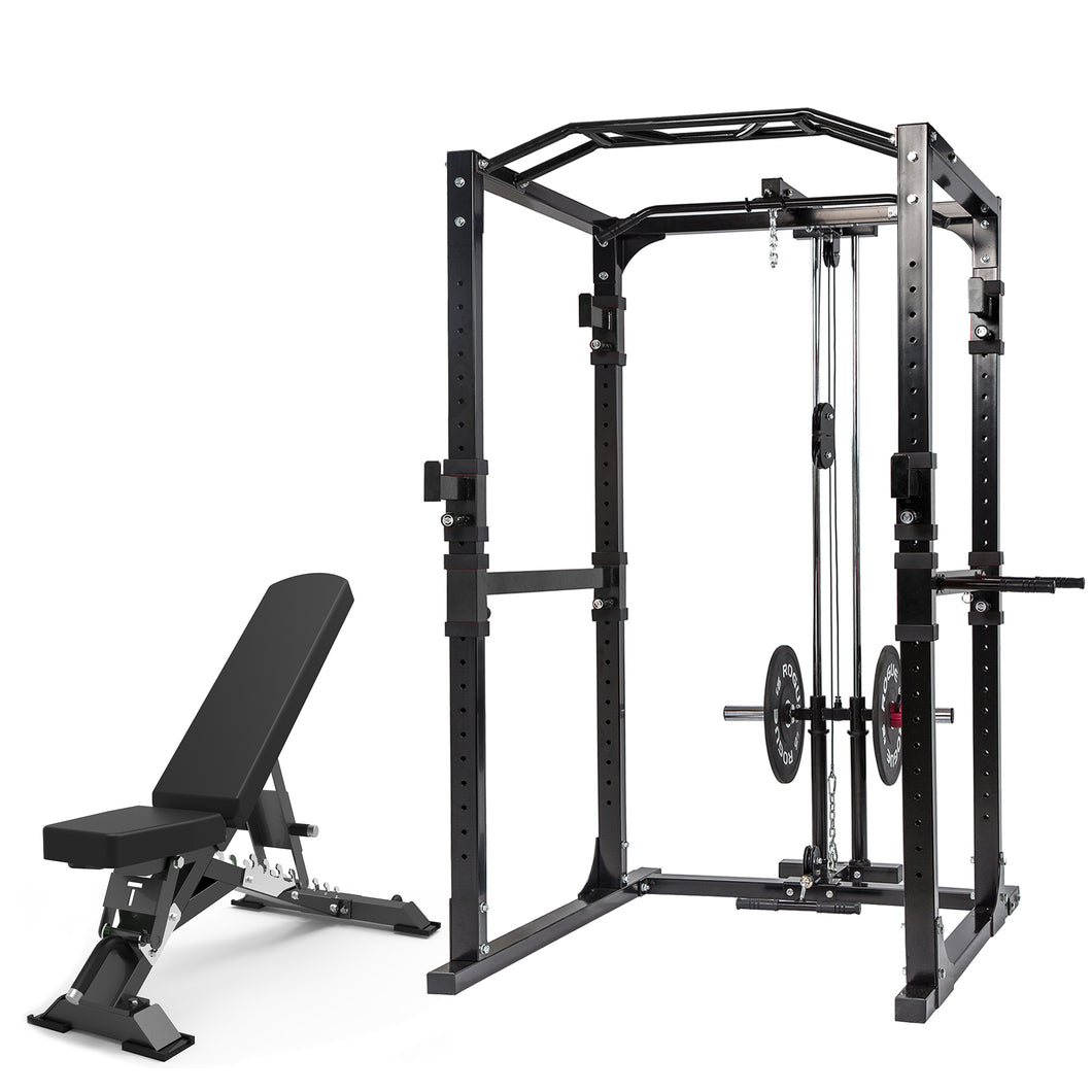 Power Rack & Premium Adjustable Bench Bundle | OliJoy – Oli Joy Sports