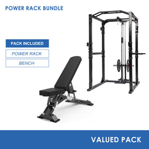 Power Rack Bundle - Power Rack & Premium Grade Bench