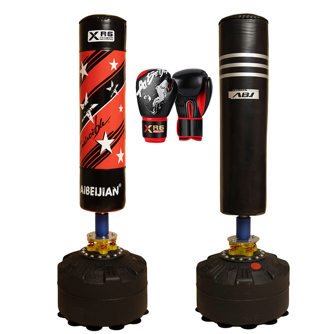 175cm Heavy Duty Hydraulic Freestanding Punching Bag+ Boxing Glove Bundle