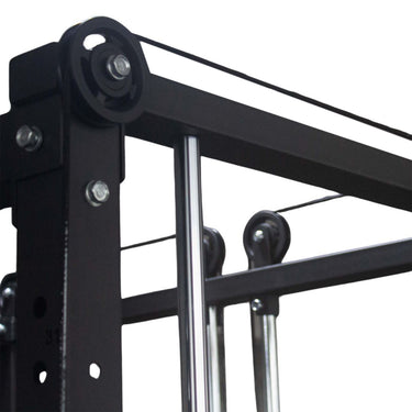 Commercial Grade Smith Machine With Weights Squat Rack Crossover Machine - Oli Joy Sports 