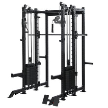 Load image into Gallery viewer, All-in-One Smith Machine + Cable Crossover with 70KG stacks– 2.0mm Modular Power Rack System
