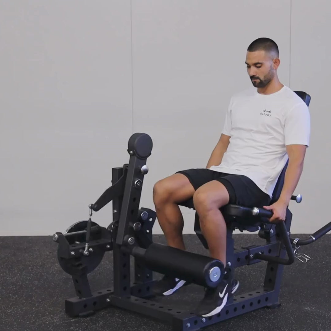 OLI JOY Plate Loaded Leg Curl & Extension Bundle with 100kg Bumper Plates