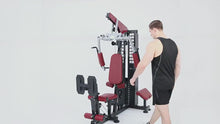 Load and play video in Gallery viewer, Multi-Functional Machine Single-Person Standing Comprehensive Training Device Home Gym Smith Machine Pin Loaded
