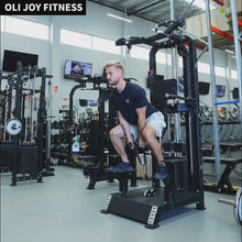 Load and play video in Gallery viewer, OLI JOY Commercial Pin-Loaded Assisted Chin Up &amp; Dip with Belt Squat
