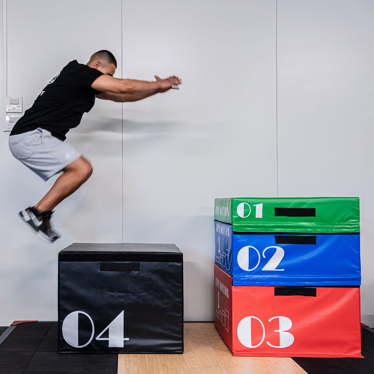 Soft Foam Plyometric Jump Boxes – 4 Stackable Sizes – Oli Joy Sports