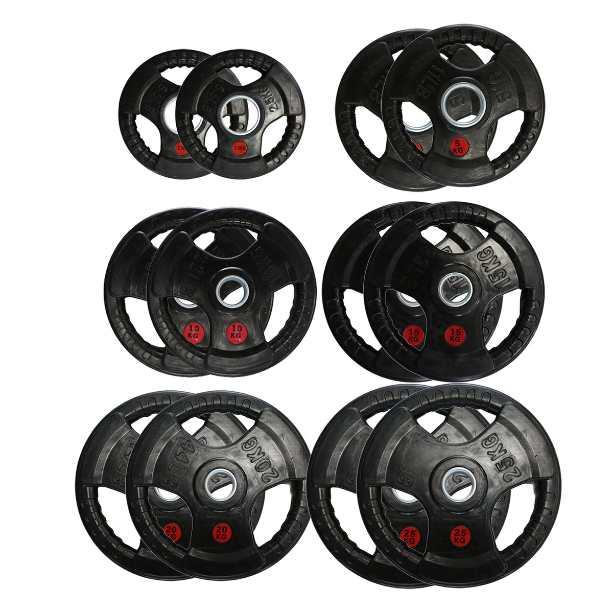 OLI JOY 155KG Rubber Plate Bundle (2.5/5/10/15/20/25KG)