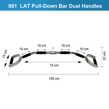 LAT Pull-Down Bar Dual Handles Cable Attachment - Oli Joy Sports 
