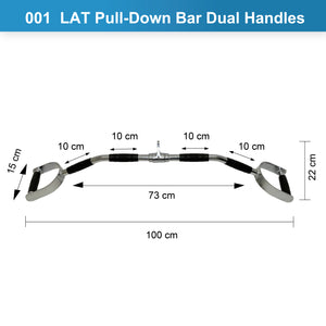 LAT Pull-Down Bar Dual Handles Cable Attachment