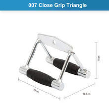 Load image into Gallery viewer, Gym Attachment Bundle - Close Grip Triangle, D Stirrup Handle &amp;Tricep Rope (Double)
