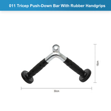 Load image into Gallery viewer, Tricep Push-Down Bar with rubber Handgrips Cable Attachment
