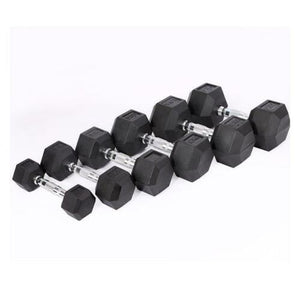 1kg to 10kg Hex Dumbbell & Storage Rack Bundle (10 pairs - 110kg)