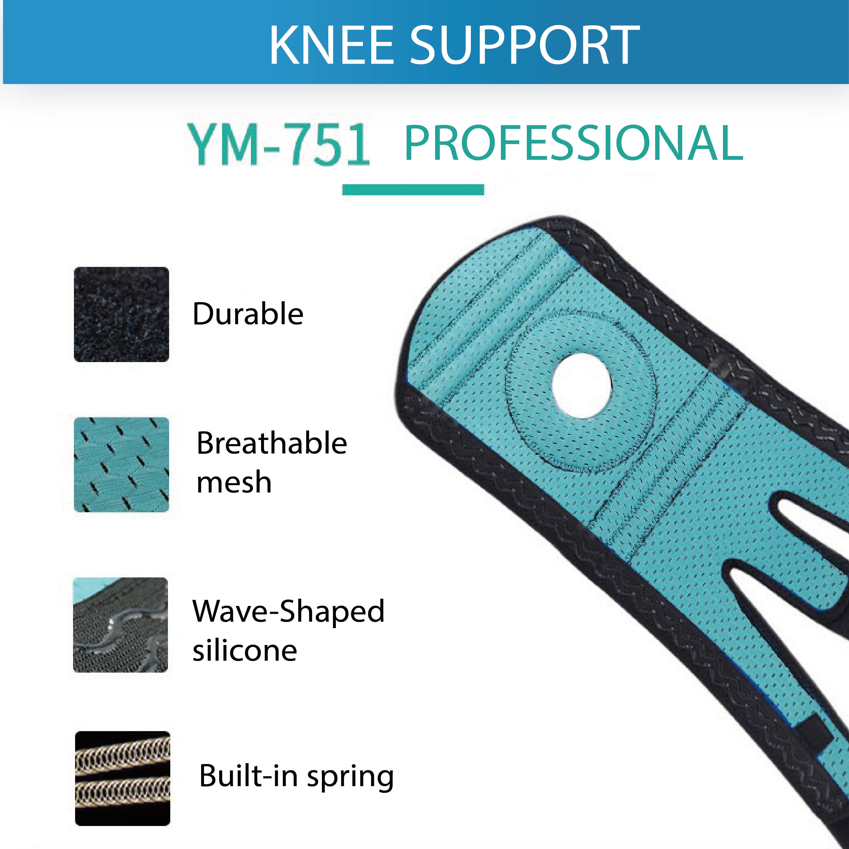 Elastic Knee Support Open-Patella Brace - Oli Joy Sports 
